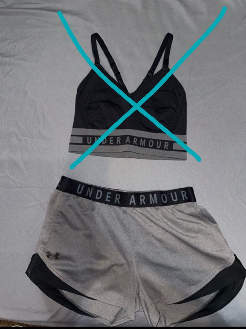 Under Armour Gray Athletic Shorts Size medium